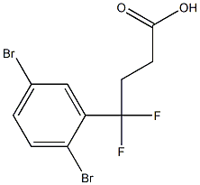 4-(2,5-dibromophenyl)-4,4-difluorobutanoic acid Structure