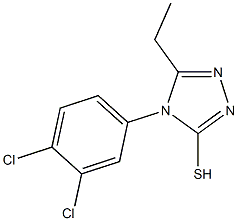 4-(3,4-dichlorophenyl)-5-ethyl-4H-1,2,4-triazole-3-thiol,,结构式