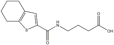 4-(4,5,6,7-tetrahydro-1-benzothiophen-2-ylformamido)butanoic acid 结构式