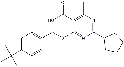  4-(4-tert-Butyl-benzylsulfanyl)-2-cyclopentyl-6-methyl-pyrimidine-5-carboxylic acid