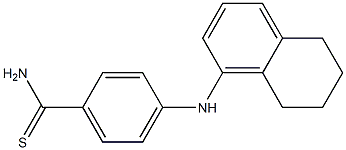 4-(5,6,7,8-tetrahydronaphthalen-1-ylamino)benzene-1-carbothioamide Struktur