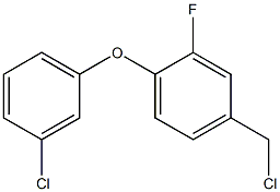 4-(chloromethyl)-1-(3-chlorophenoxy)-2-fluorobenzene Struktur