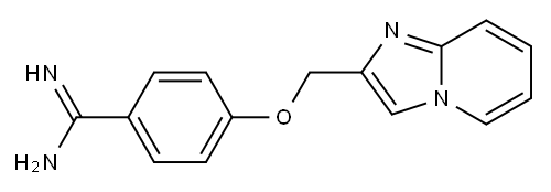4-(imidazo[1,2-a]pyridin-2-ylmethoxy)benzenecarboximidamide Struktur