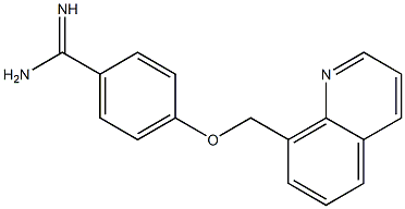 4-(quinolin-8-ylmethoxy)benzene-1-carboximidamide Struktur