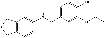 4-[(2,3-dihydro-1H-inden-5-ylamino)methyl]-2-ethoxyphenol Structure