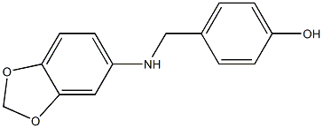 4-[(2H-1,3-benzodioxol-5-ylamino)methyl]phenol Structure