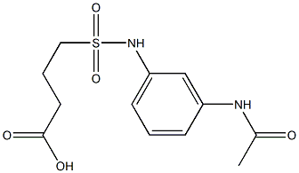 4-[(3-acetamidophenyl)sulfamoyl]butanoic acid Struktur