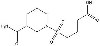 4-[(3-carbamoylpiperidine-1-)sulfonyl]butanoic acid Structure