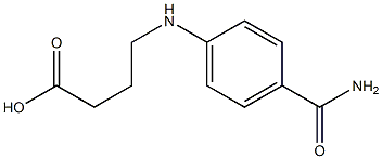 4-[(4-carbamoylphenyl)amino]butanoic acid 化学構造式