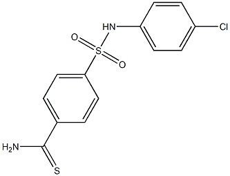 4-[(4-chlorophenyl)sulfamoyl]benzene-1-carbothioamide Struktur