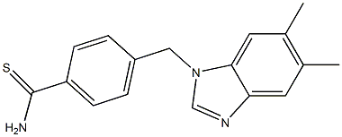 4-[(5,6-dimethyl-1H-1,3-benzodiazol-1-yl)methyl]benzene-1-carbothioamide Structure