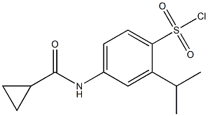 4-[(cyclopropylcarbonyl)amino]-2-isopropylbenzenesulfonyl chloride Structure