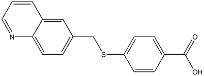 4-[(quinolin-6-ylmethyl)sulfanyl]benzoic acid 化学構造式