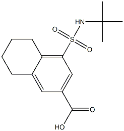 4-[(tert-butylamino)sulfonyl]-5,6,7,8-tetrahydronaphthalene-2-carboxylic acid Structure