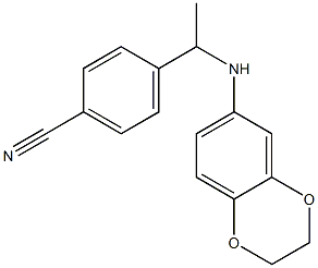 4-[1-(2,3-dihydro-1,4-benzodioxin-6-ylamino)ethyl]benzonitrile,,结构式