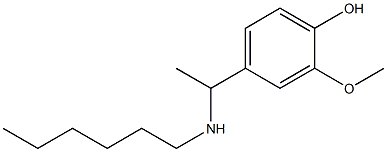 4-[1-(hexylamino)ethyl]-2-methoxyphenol 结构式
