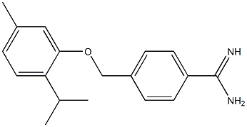 4-[5-methyl-2-(propan-2-yl)phenoxymethyl]benzene-1-carboximidamide Structure