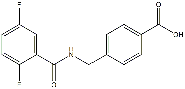 4-{[(2,5-difluorobenzoyl)amino]methyl}benzoic acid Struktur