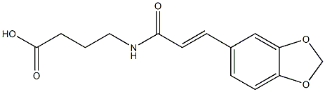 4-{[(2E)-3-(1,3-benzodioxol-5-yl)prop-2-enoyl]amino}butanoic acid Struktur