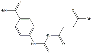 4-{[(4-carbamoylphenyl)carbamoyl]amino}-4-oxobutanoic acid 化学構造式