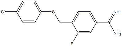  4-{[(4-chlorophenyl)sulfanyl]methyl}-3-fluorobenzene-1-carboximidamide
