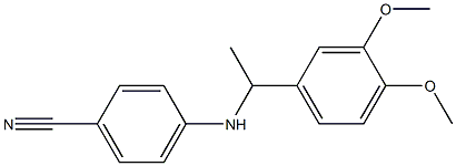 4-{[1-(3,4-dimethoxyphenyl)ethyl]amino}benzonitrile Structure