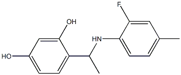 4-{1-[(2-fluoro-4-methylphenyl)amino]ethyl}benzene-1,3-diol