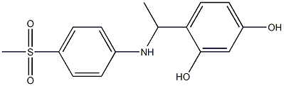 4-{1-[(4-methanesulfonylphenyl)amino]ethyl}benzene-1,3-diol 结构式