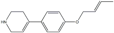 4-{4-[(2E)-but-2-enyloxy]phenyl}-1,2,3,6-tetrahydropyridine 化学構造式