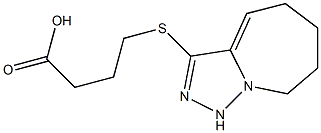 4-{5H,6H,7H,8H,9H-[1,2,4]triazolo[3,4-a]azepin-3-ylsulfanyl}butanoic acid 结构式