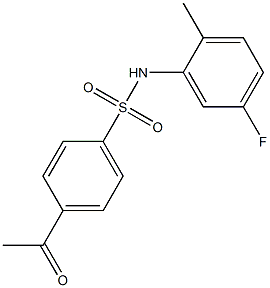 4-acetyl-N-(5-fluoro-2-methylphenyl)benzene-1-sulfonamide