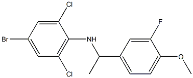  4-bromo-2,6-dichloro-N-[1-(3-fluoro-4-methoxyphenyl)ethyl]aniline