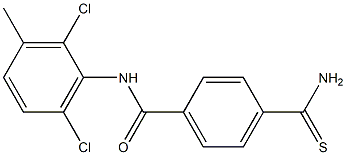 4-carbamothioyl-N-(2,6-dichloro-3-methylphenyl)benzamide Struktur