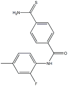 4-carbamothioyl-N-(2-fluoro-4-methylphenyl)benzamide Structure