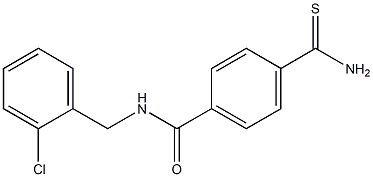 4-carbamothioyl-N-[(2-chlorophenyl)methyl]benzamide Structure