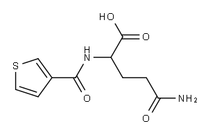 4-carbamoyl-2-(thiophen-3-ylformamido)butanoic acid Structure