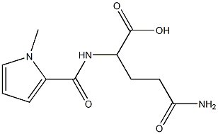 4-carbamoyl-2-[(1-methyl-1H-pyrrol-2-yl)formamido]butanoic acid Struktur