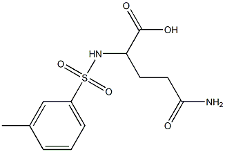 4-carbamoyl-2-[(3-methylbenzene)sulfonamido]butanoic acid Struktur