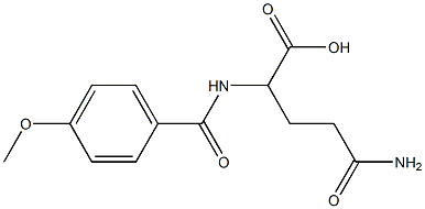 4-carbamoyl-2-[(4-methoxyphenyl)formamido]butanoic acid Struktur