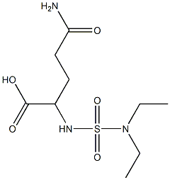 4-carbamoyl-2-[(diethylsulfamoyl)amino]butanoic acid Structure