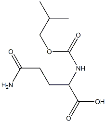 4-carbamoyl-2-{[(2-methylpropoxy)carbonyl]amino}butanoic acid Structure