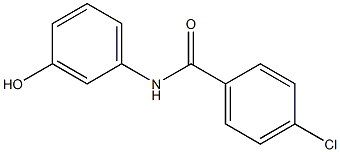 4-chloro-N-(3-hydroxyphenyl)benzamide 结构式
