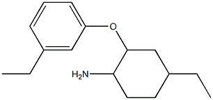 4-ethyl-2-(3-ethylphenoxy)cyclohexan-1-amine,,结构式