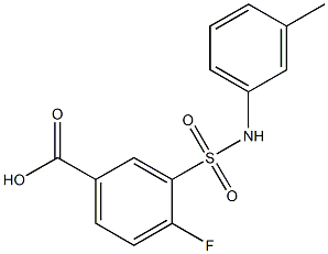4-fluoro-3-[(3-methylphenyl)sulfamoyl]benzoic acid Struktur