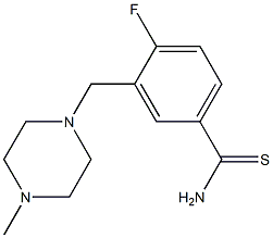 4-fluoro-3-[(4-methylpiperazin-1-yl)methyl]benzenecarbothioamide Structure