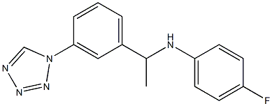 4-fluoro-N-{1-[3-(1H-1,2,3,4-tetrazol-1-yl)phenyl]ethyl}aniline 结构式