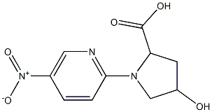 4-hydroxy-1-(5-nitropyridin-2-yl)pyrrolidine-2-carboxylic acid Structure