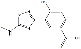 4-hydroxy-3-[5-(methylamino)-1,2,4-thiadiazol-3-yl]benzoic acid Structure