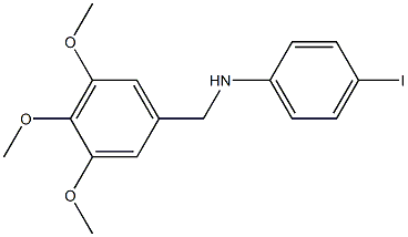 4-iodo-N-[(3,4,5-trimethoxyphenyl)methyl]aniline Structure
