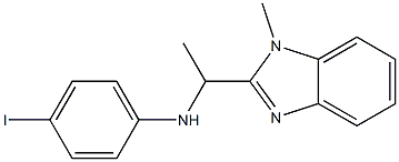 4-iodo-N-[1-(1-methyl-1H-1,3-benzodiazol-2-yl)ethyl]aniline Struktur